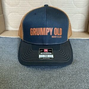 Trucker hat Grumpy Old Man Club SnapBack Mesh Trucker Hat - Navy and Caramel